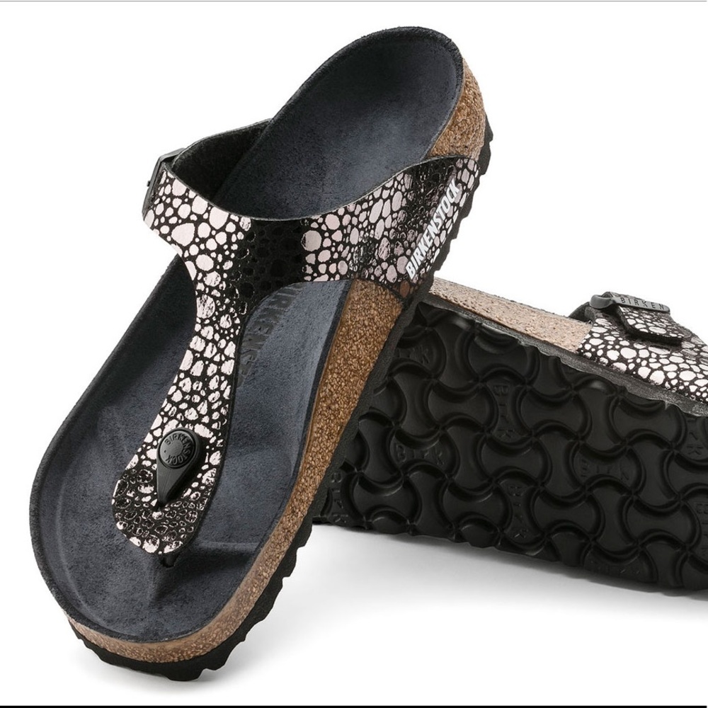 Birkenstock Metallic Stone Gizeh Sandals
